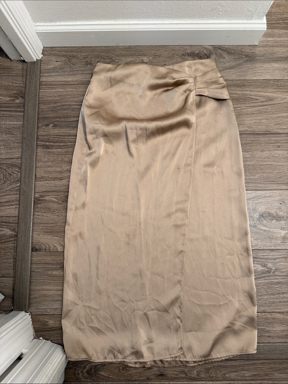 Zara Beige Pencil Skirt - Elegant Neutral Midi
